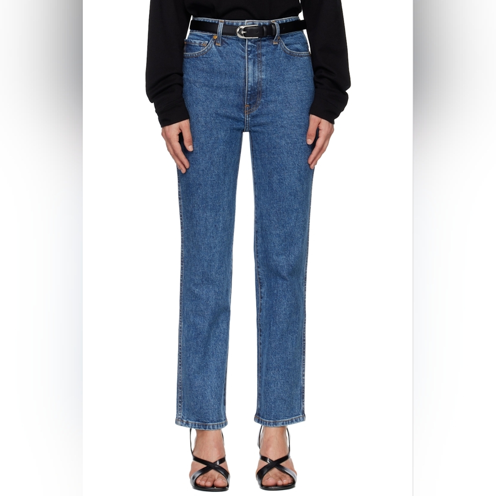 Khaite Blue Abigail Stretch Jeans - Size 31 - Pristine Condition - Picture 2 of 8